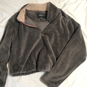 Cozy Crop Zipper Sweater